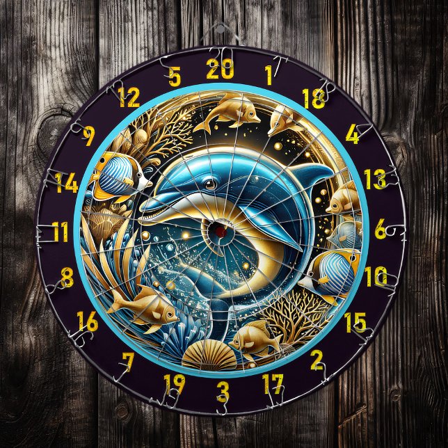 Marine Grace Dolphin Dartboard Art Dartscheibe (Von Creator hochgeladen)