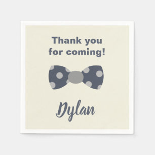 Marine Herrn Onederful und graue Bogen-Krawatte Serviette