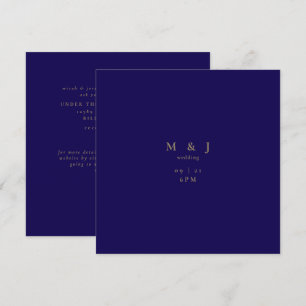 Marine-Hochzeit: Schlicht und modern, quadratisch Einladung