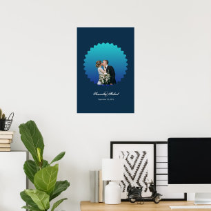 Marine-Hochzeitsfoto-Kunstposter Benutzerdefiniert Poster