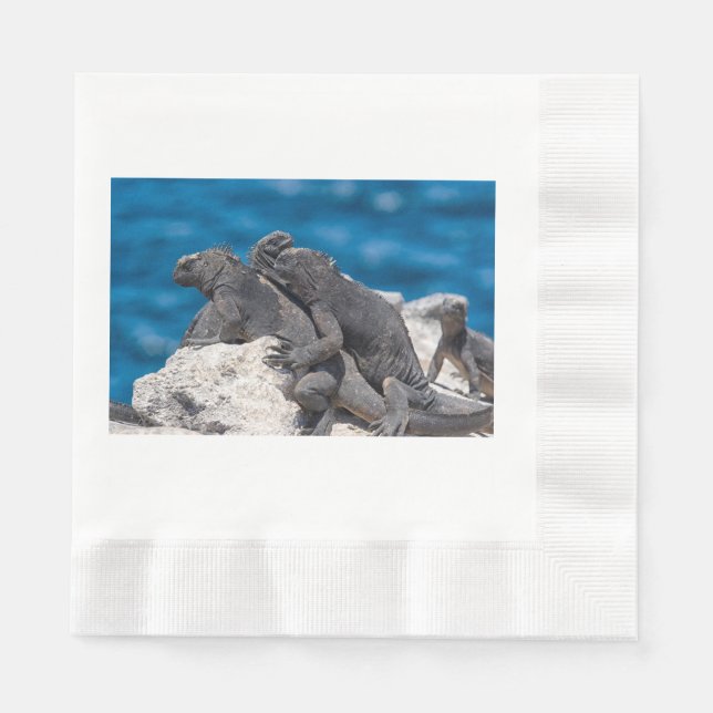 Marine Iguana Serviette (Vorderseite)