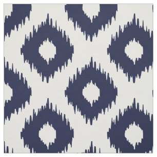 Marine Ikat Muster Stoff