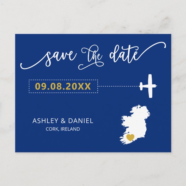 Marine Irlande Mariage Enregistrer la carte des da (Devant)