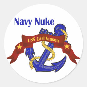 Marine-Kernwaffe ~ USS Carl Vinson Runder Aufkleber
