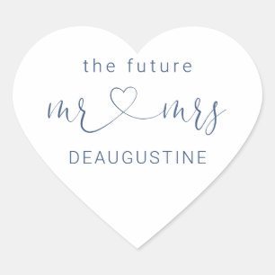 Marine L'Avenir M. et Mme Heart Sticker Mariage