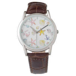 Marine Life & Anchors Armbanduhr