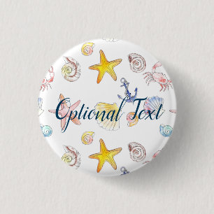 Marine Life & Anchors Button