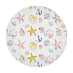 Marine Life & Anchors Schneidebrett