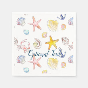 Marine Life & Anchors Serviette