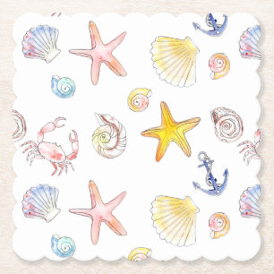Marine Life & Anchors Untersetzer