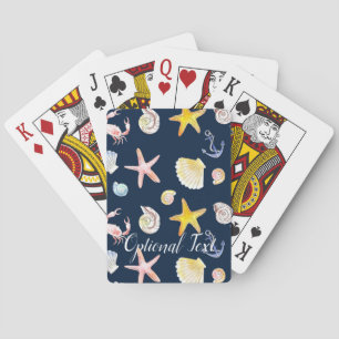 Marine Life & Ancres (Sombre) Cartes de jeu