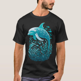 Marine Life Art | Dolphin-Grafikdesign T-Shirt