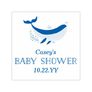Marine Life Baby Dusche Briefmarke Permastempel