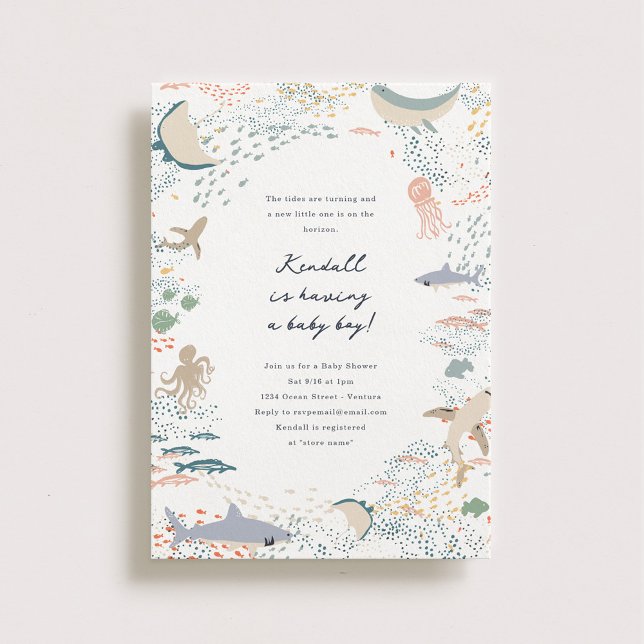 Marine Life Baby Dusche Einladung (Von Creator hochgeladen)