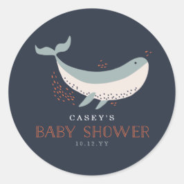 Marine Life Baby Dusche Runder Aufkleber