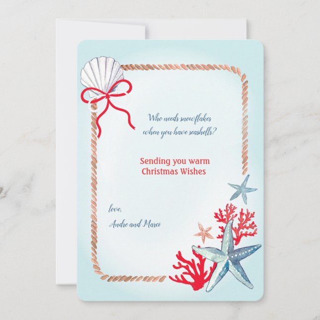Marine Life Weihnachtskarte Einladung (Vorderseite)