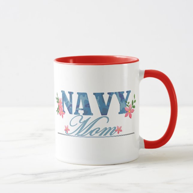 Marine-Mama (Cammo) Tasse (Rechts)