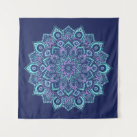 Marine-Mandala-Tapisserie