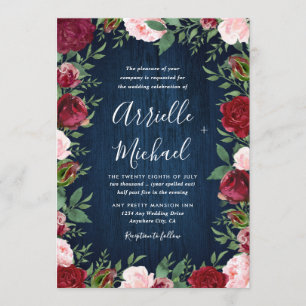 Marine Marsala Pays Mariages Rustiques Invitations