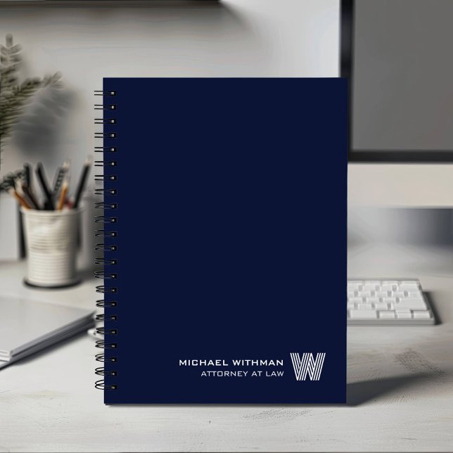 MARINE Minimal Monogram Initial FIRMENGESELLSCHAFT Notizbuch (Von Creator hochgeladen)