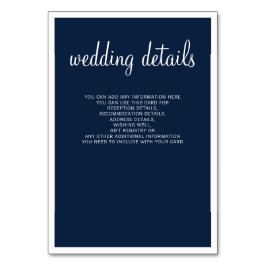 Marine Moderne Mariage Détails Cartes de boîtier