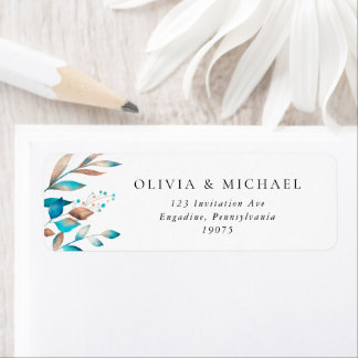 Marine Moderne Verdure Rustique Mariage Étiquette 