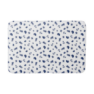 Marine Motif mit Seepferden Badematte
