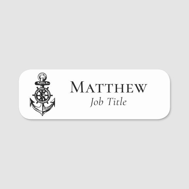 Marine Nautic Boat Business Namensschild (Vorderseite)
