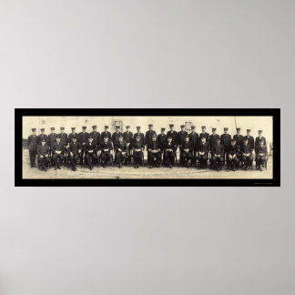 Marine Officers an Bord des WWI-Fotos 1918 Poster