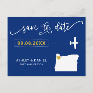 Marine Oregon Wedding Enregistrer la carte postale