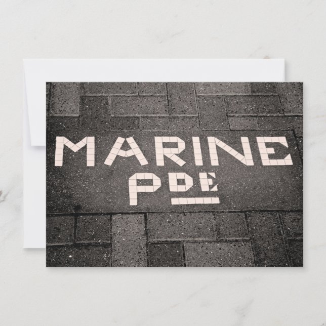 Marine Parade, Napier, neuseeländische Karte (Vorderseite)