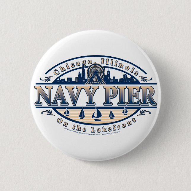 Marine-Pier Chicago Button (Vorderseite)