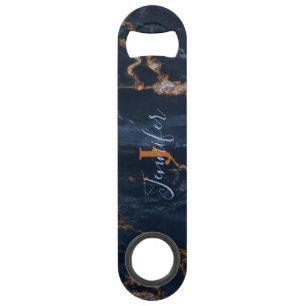 Marine Rose Gold Marble Speed Bottle Ouvrir