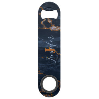 Marine Rose Gold Marble Speed Bottle Ouvrir