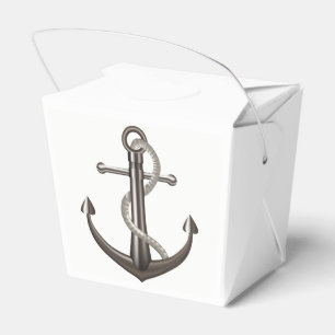 Marine Schiff Anker Grau Braun Hochzeitsfeier Geschenkschachtel