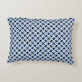 Marine Shibori Kumo blaue Fliesedunkles Zierkissen