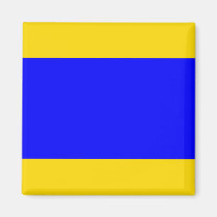 Marine Signalflagge: Buchstabe "D" (Delta) Magnet