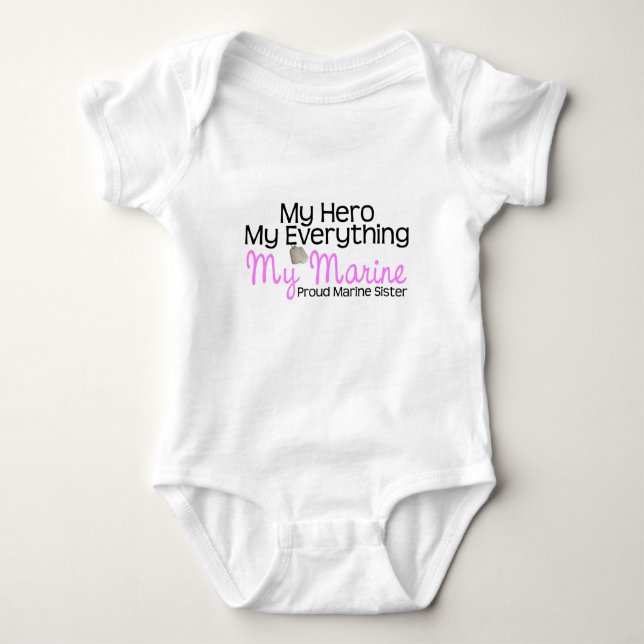 Marine Sister My Hero Baby Strampler (Vorderseite)