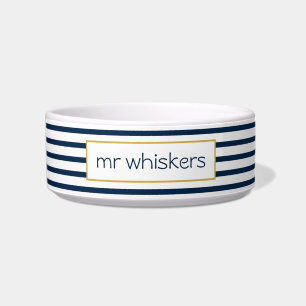 Marine Stripes klassischen SeeName-Hund Napf