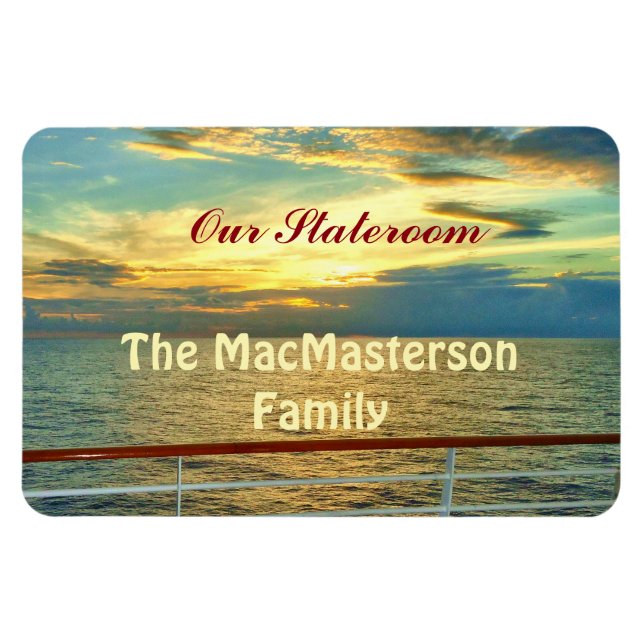 Marine Sunrise Stateroom Door Marker Magnet (Horizontal)