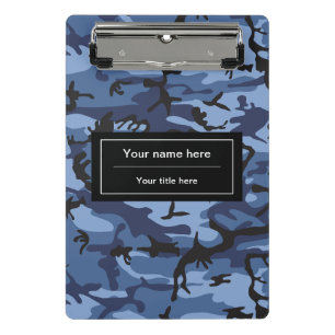 Marine-Tarnung, Blau Tarnung, Militär, Armee Mini Klemmbrett