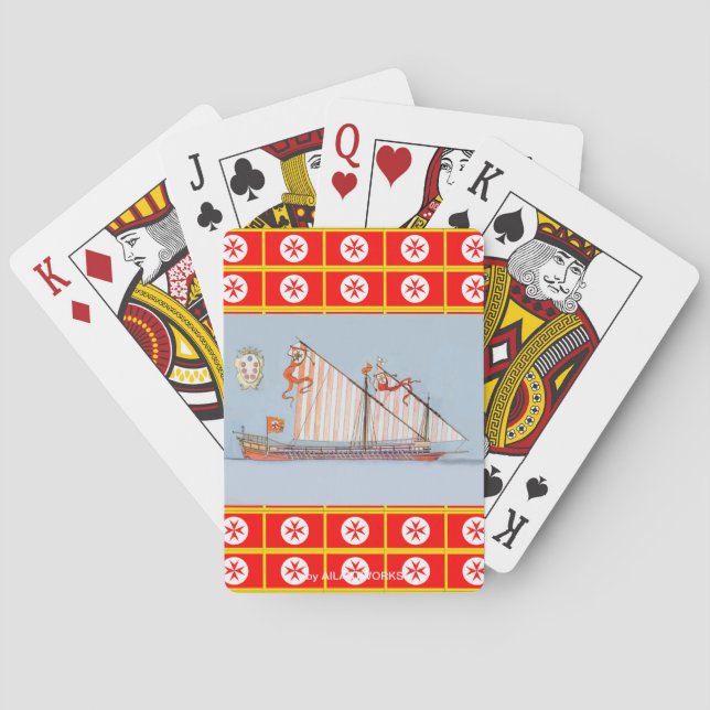 Marine Toskana Medici Spielkarten (Rückseite)