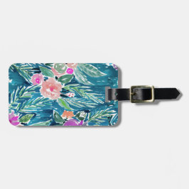 Marine-tropisches Paradies mit Blumen Gepäckanhänger