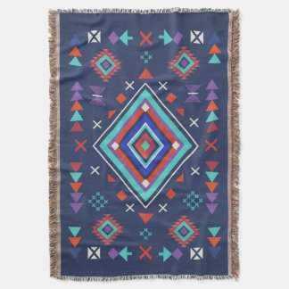 Marine Türkis Boho Geometrisches Oberflächenmuster Decke