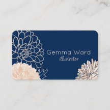 Marine und Cream Dahlias