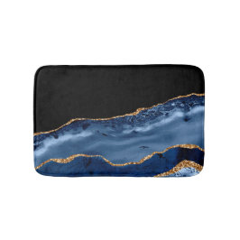 Marine und Gold Agate Bath Mat Badematte