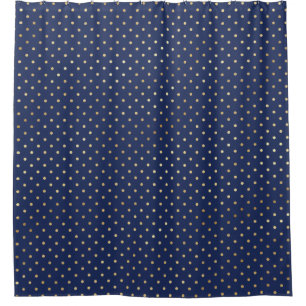 Marine und Gold Dots Moderne Technik Duschvorhang