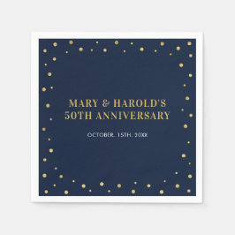 Marine und Gold | Eleganter klassischer Hochzeitst Serviette
