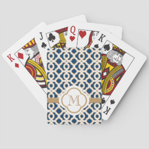 Marine und Gold Spielkarten
