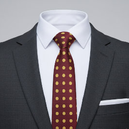 Marine und Gold Tupfen Krawatte